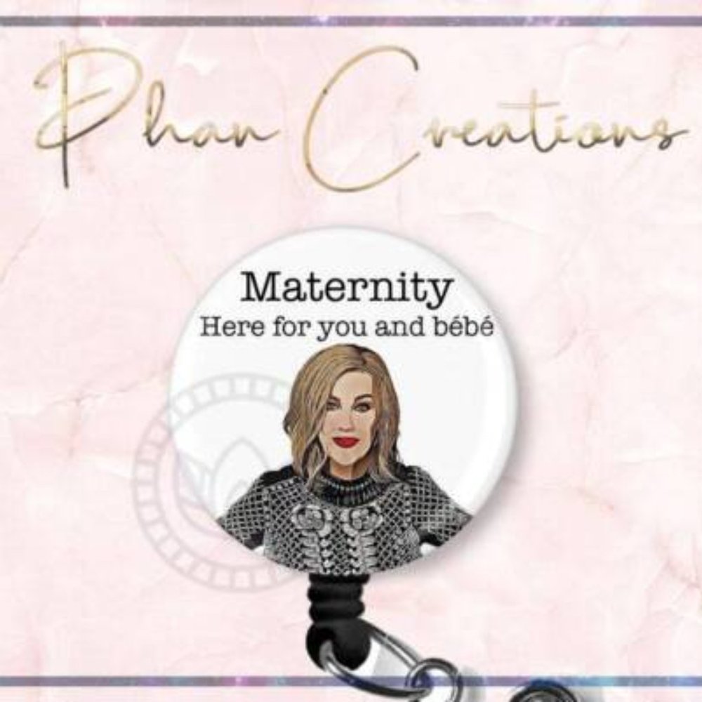 Maternity Retractable Badge Reel Funny Labor & Delivery MBU OB Nurse ID Holder